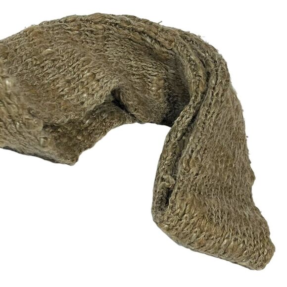 Vintage 80s Winter Knit Scarf w/‎ Fur Tails Raccoon Tails Wear Repurpose Cosplay - Picture 5 of 10